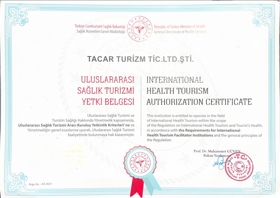 INTERNATIONAL HEALTH TOURISM CERTIFICATE